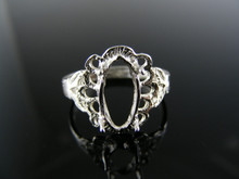 2821  RING SETTING STERLING SILVER, SIZE 5.75, 12X6 MM MARQUISE STONE