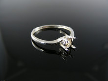 5463 RING SETTING STERLING SILVER, SIZE 8.25, 6X4 MM OVAL STONE