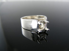 3464 RING SETTING STERLING SILVER, SIZE 8.75, 7 X 5 MM OVAL FACETED STONE