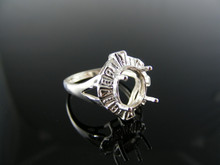 5476  RING SETTING STERLING SILVER, SIZE 7.25, 10X8 MM OVAL STONE