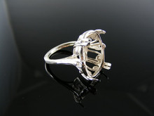 2618 RING SETTING STERLING SILVER, SIZE 4.75, 18X13 MM OVAL STONE