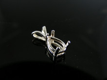 P12  PENDANT SETTING STERLING SILVER, 6X4 MM PEAR STONE