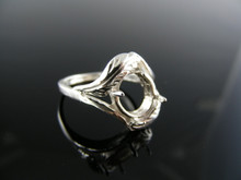 2480 RING SETTING, STERLING SILVER, 10X8 MM OVAL STONE
