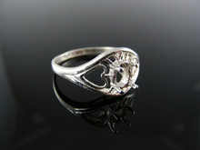 5408 RING SETTING STERLING SILVER, SIZE 8.25, 7X5 MM OVAL STONE