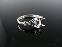 4582 RING SETTING STERLING SILVER, SIZE 5.25, 7X5 MM OVAL FACETED STONE