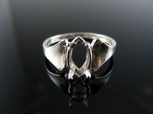 5465  RING SETTING STERLING SILVER, SIZE 6,  8X4 MM MARQUISE STONE