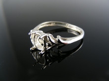 R57 RING SETTING STERLING SILVER, SIZE 8, 7X5 MM OVAL STONE