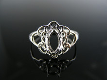 2916  RING SETTING STERLING SILVER, SIZE 6, 8X4 MM MARQUISE STONE