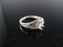 2599 STERLING SILVER RING SETTING, 6X4 MM OVAL FACETED GEMSTONE, SIZE 5.5