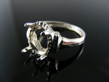 5532  RING SETTING STERLING SILVER, SIZE 5.75, 10X8 MM OVAL STONE