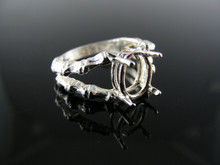 1819  RING SETTING STERLING SILVER, SIZE 6, 9X7 MM OVAL STONE