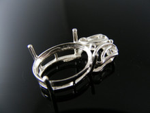 P7  PENDANT SETTING STERLING SILVER, 16x12 MM OVAL STONE