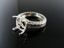 R83  RING SETTING STERLING SILVER, SIZE 6, 11X9 MM OVAL STONE