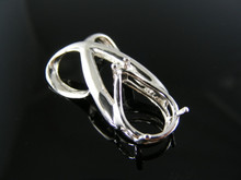 P46 SLIDE PENDANT STERLING SILVER, 13X10 MM PEAR FACETED STONE