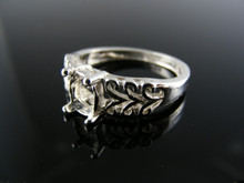 5522  RING SETTING STERLING SILVER, SIZE 8, 7X5 MM OVAL STONE