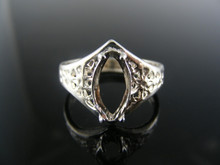 5559  RING SETTING STERLING SILVER, SIZE 8.5, 12X6 MM MARQUISE STONE