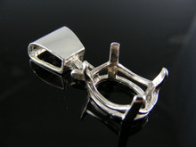 P62  PENDANT SETTING STERLING SILVER, 16X12 MM OVAL STONE