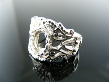 5553  RING SETTING STERLING SILVER, SIZE 6.5, 8X6 MM OVAL STONE