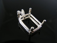 P71  STERLING SILVER PENDANT SETTING, 14X12 MM EMERALD GEMSTONE