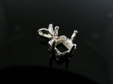 P76  PENDANT SETTING STERLING SILVER, 7 MM SQUARE STONE