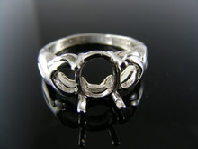 5548  RING SETTING STERLING SILVER, SIZE 7.25, 10X8 MM OVAL STONE
