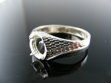 5592  RING SETTING STERLING SILVER, SIZE 11.5, 8X6 MM OVAL STONE