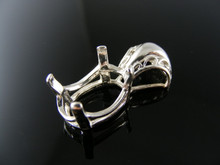 P60    STERLING SILVER PENDANT SETTING, 16X12 MM OVAL STONE