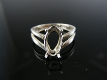 5619  RING SETTING STERLING SILVER, SIZE 6, 12X6 MM MARQUISE STONE