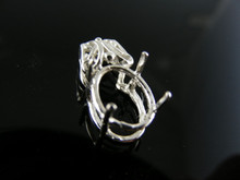 P42  PENDANT SETTING STERLING SILVER, 11X9 MM OVAL STONE