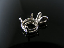 P83  PENDANT SETTING STERLING SILVER, 9 MM ROUND STONE