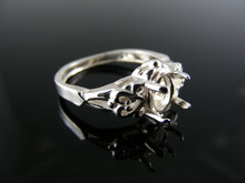 5615  RING SETTING STERLING SILVER, SIZE 7, 7X5 MM OVAL STONE