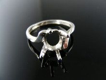 5603  RING SETTING STERLING SILVER, SIZE 7.75, 10X8 MM OVAL STONE