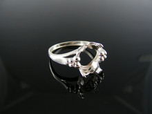 5626  RING SETTING STERLING SILVER, SIZE 8.75, 11X9 MM OVAL STONE