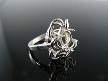 5624  RING SETTING STERLING SILVER, SIZE 7.75, 8X6 MM OVAL STONE