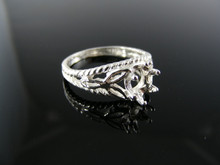 1505  RING SETTING STERLING SILVER, SIZE 7, 7X5 MM OVAL STONE