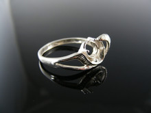 5627  RING SETTING STERLING SILVER, SIZE 9.75, 7X5 MM OVAL STONE