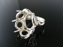 5617  RING SETTING STERLING SILVER, SIZE 6, 20X15 OVAL STONE