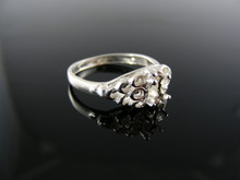 2269  RING SETTING STERLING SILVER, SIZE 6.5, 6X4 MM OVAL STONE