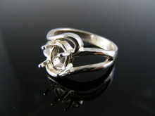 5613  RING SETTING STERLING SILVER, SIZE 6.25, 7X5 MM OVAL STONE