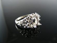 2501 RING SETTING STERLING SILVER, SIZE 4.75, 8X6 MM OVAL STONE