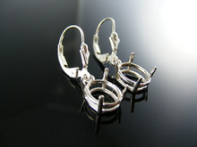 ER25A  STERLINMG SILVER EARRING SETTING, 10X8 MM OVAL DANGLE DROP EARRINGS
