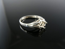 5623  RING SETTING STERLING SILVER, SIZE 6.25, 6X4 MM OVAL STONE