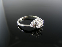 2004  RING SETTING STERLING SILVER, SIZE 8, 6X4 MM OVAL STONE
