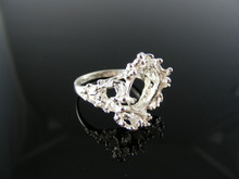 2380  RING SETTING STERLING SILVER, SIZE 6, 12X10 MM OVAL STONE