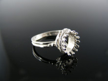 3110  RING SETTING STERLING SILVER, SIZE 5.25, 8X6 MM OVAL STONE