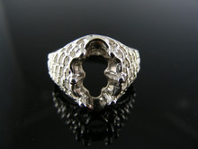 2629 RING SETTING STERLING SILVER, SIZE 5, 12X6 MM MARQUEE STONE
