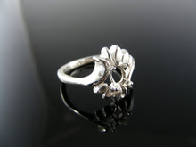 1785  RING SETTING STERLING SILVER, SIZE 8, 6X4 MM OVAL STONE