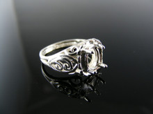 2805  RING SETTING STERLING SILVER, SIZE 4.5, 7X5 MM OVAL STONE