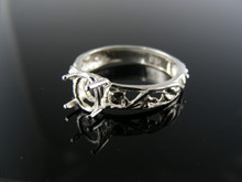 662  RING SETTING STERLING SILVER, SIZE 7.25, 7X5 MM OVAL STONE