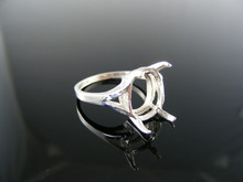 1864  RING SETTING STERLING SILVER, SIZE8, 14x12 MM OVAL STONE